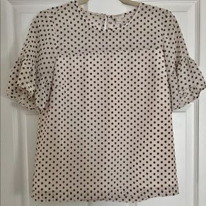 J Crew Factory Embroidered Dotted Shirt